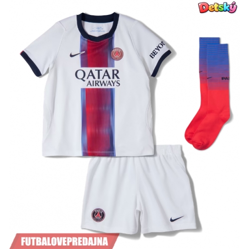 Lacne Dětský Futbalové dres Paris Saint-Germain Willian Pacho #51 2026-27 Krátky Rukáv - Preč (+ trenírky)
